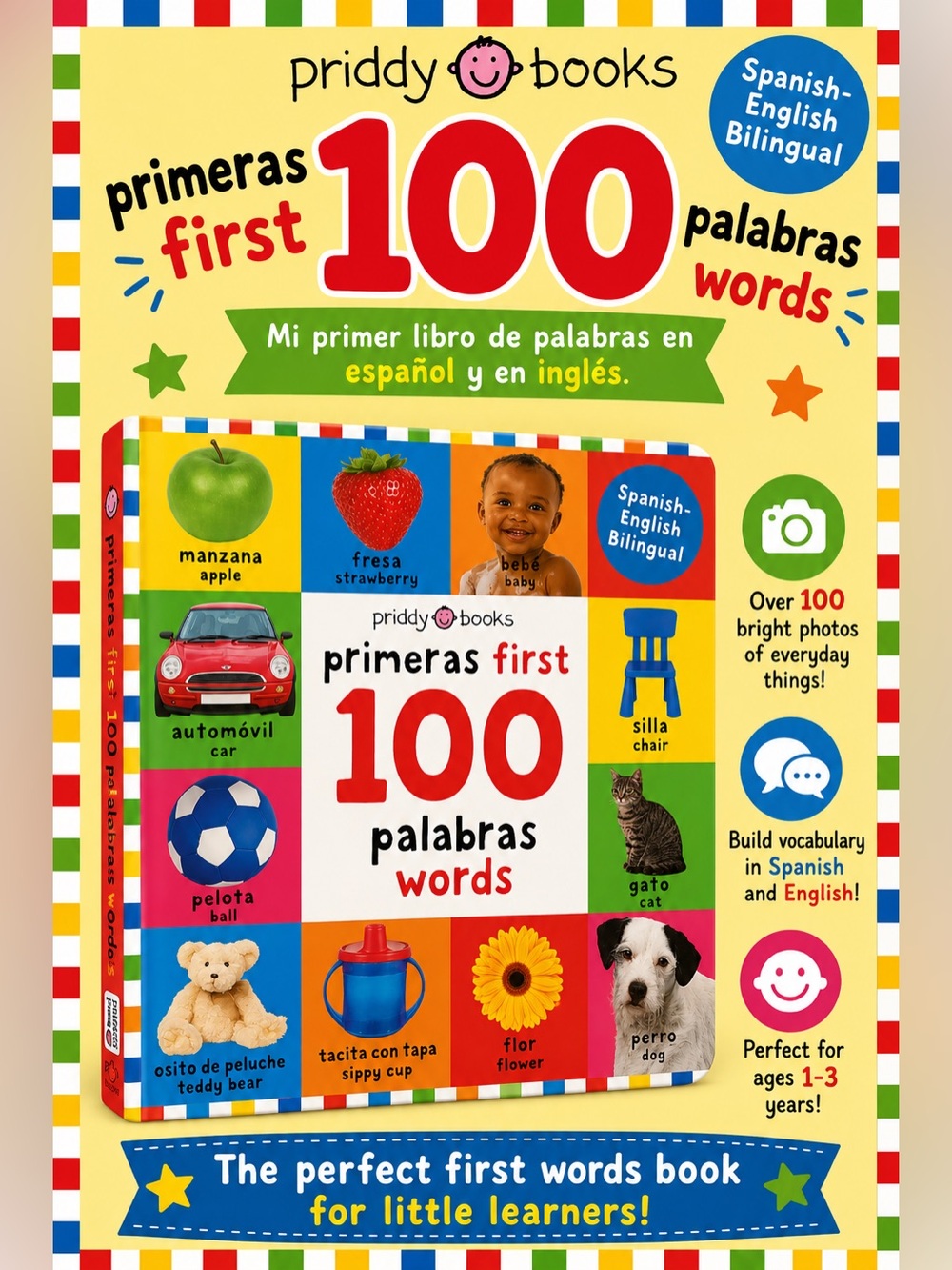 Priddy Books 100 First Primeras Words Palabras in English and Spanish
